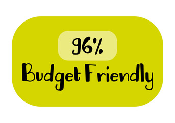  Budget Friendly sign tag warning banner vector art illustration Isolated on White Background in various color