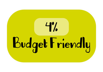  Budget Friendly sign tag warning banner vector art illustration Isolated on White Background in various color