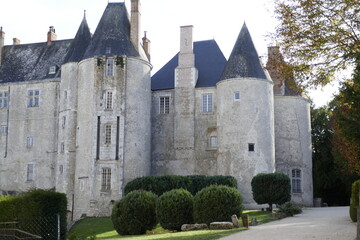 Fototapeta na wymiar Loire castle with pepperpot roof