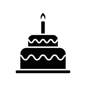 recommend clip art: birthday cake icon vector design simple and clean