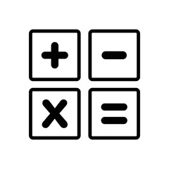 Obraz premium calculator icon vector design simple and clean