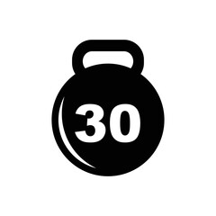 dumbbell icon vector design simple and clean