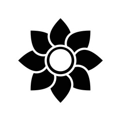 flower icon vector design simple and clean