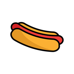 hot dog icon vector design simple and clean