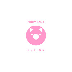 pig piggy bank pink button