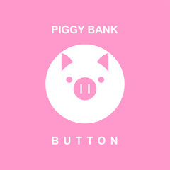 pink piggy bank button