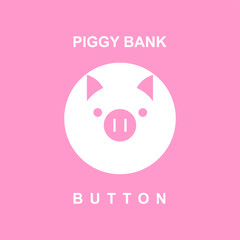 pink piggy bank button