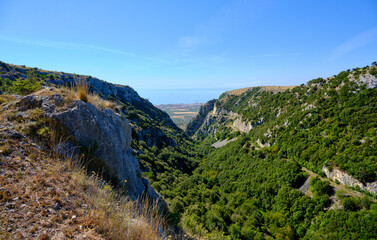 view of landscape of gargano, apulia, italy