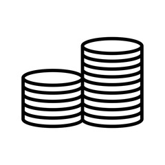 money coin icon vector design simple and clean