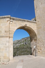 Fototapeta na wymiar Arch at San Pietro Caveoso church in Matera, Italy
