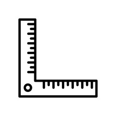 ruler icon vector design simple and clean