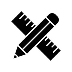 ruler icon vector design simple and clean