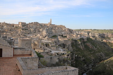 View of Matera in Italy