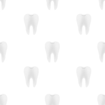 Teeth pattern dentist. Healthy Teeth. Human Teeth.  stock illustration.