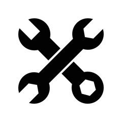 wrench icon vector design simple and clean