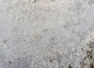 Old grey concrete wall with concrete texture for background. Front view with copy space.