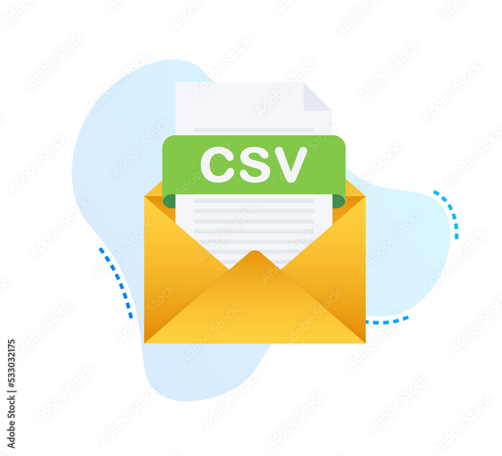 Poster download csv button on laptop screen. downloading document concept. file with csv label and down arr