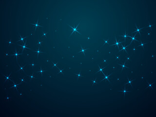 Obraz na płótnie Canvas Night shining sky star dust vector background. Many celestial stellar particles.