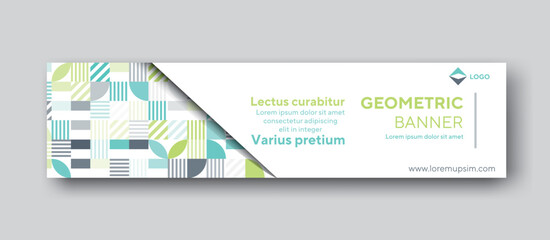 Banner design with geometric concept for your header, cover and linkedin	