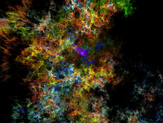 Plakat Imaginatory fractal abstract background Image