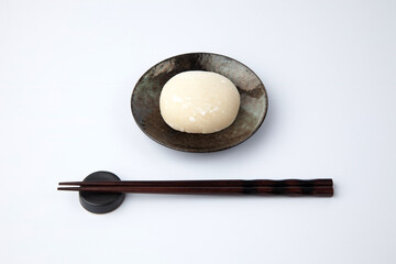 杵つき餅 白背景