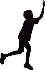 a boy body silhouette vector