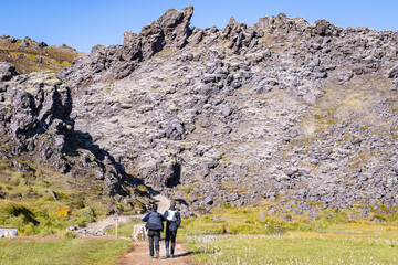 Fototapeta premium Cityscape of Landmannalaugar (Iceland)