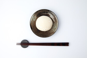 杵つき餅 白背景