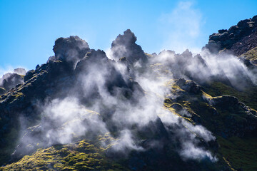 Fototapeta premium Cityscape of Landmannalaugar (Iceland)
