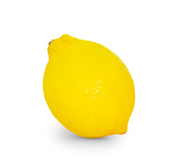 Whole lemon isolated on a white background