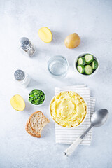 Mashed potato in a bowl