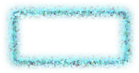 Crystalline translucent bluish frame. png file.  Isolated on transparent background. 