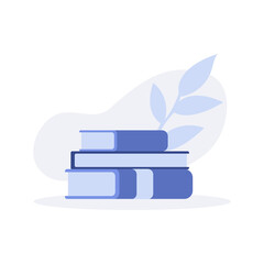 Stack of books. Education infographic template design with books pile. Set of book icons in flat design style.vector illustration of isolated layers in the background.