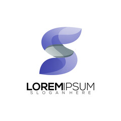 logo gradient modern letter S