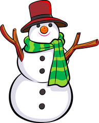 Merry Christmas element Snowman