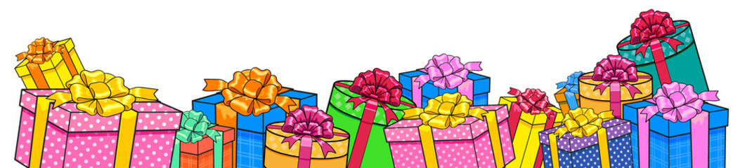 Merry Christmas element gifts boxes