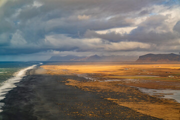 Reynisfjara is a world-famous black-sand beach found on the South Coast of Iceland, just beside the small fishing village of Vík í Mýrdal.