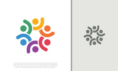 Global Community Logo Icon Elements Template. Community human Logo template vector. Community health care. Abstract Community logo.	