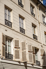 Roofs of a house in Paris close-up on a sunny day.