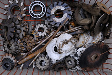 Bicycle repair accessories, wheel bearings and sprockets. Disassembly of bicycle parts