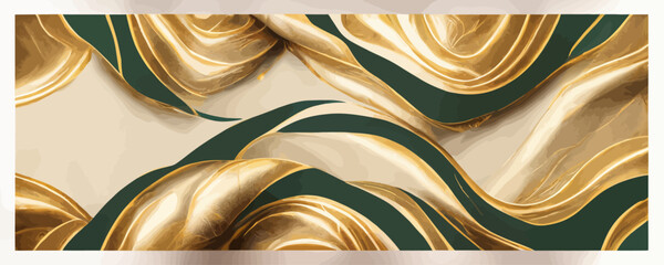 gold and emerald marble background Vector. luxury pattern
