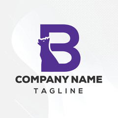 B Letter Alphabet Creative Abstract and Minimalist Logo for All Types of Corporate Company or Business