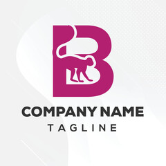 B Letter Alphabet Creative Abstract and Minimalist Logo for All Types of Corporate Company or Business