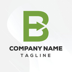 B Letter Alphabet Creative Abstract and Minimalist Logo for All Types of Corporate Company or Business