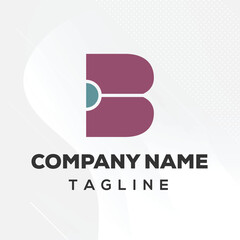 B Letter Alphabet Creative Abstract and Minimalist Logo for All Types of Corporate Company or Business