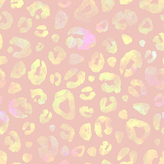 Leopard colorful watercolor seamless background