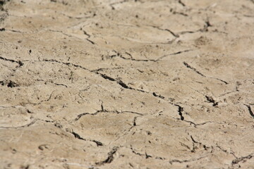 Suelo seco roto y agrietado