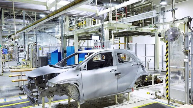robots in a car plant