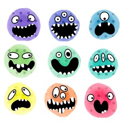 Summer doodle cartoon seamless cactus pattern for wrapping and clothes print and kids accessories and fabrics