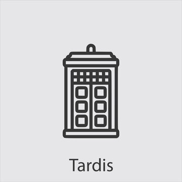tardis  icon vector icon.Editable stroke.linear style sign for use web design and mobile apps,logo.Symbol illustration.Pixel vector graphics - Vector
